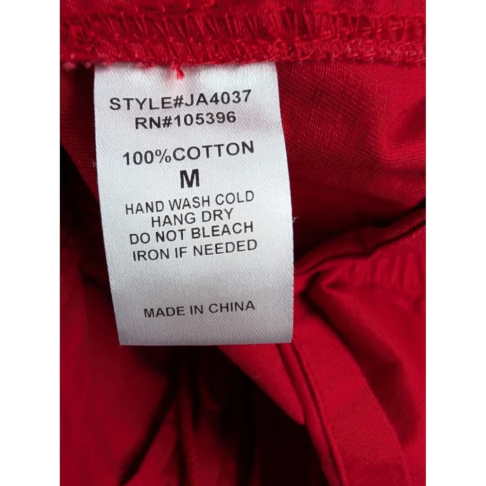 Black Label by C'est Toi‎ Red Cotton Utility Field Jacket JA4037 Womens Medium